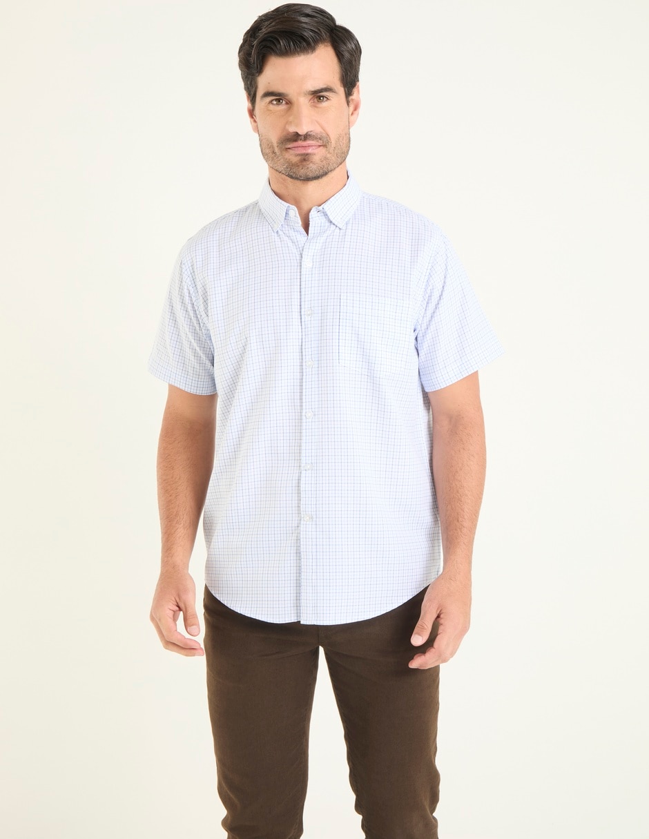 Camisa casual Dioro de algodón manga corta para hombre