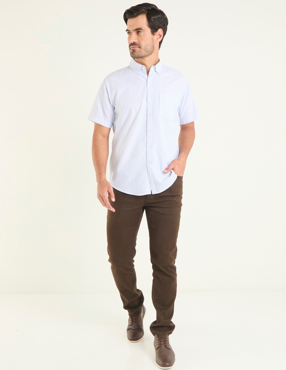 Camisa casual Dioro de algodón manga corta para hombre