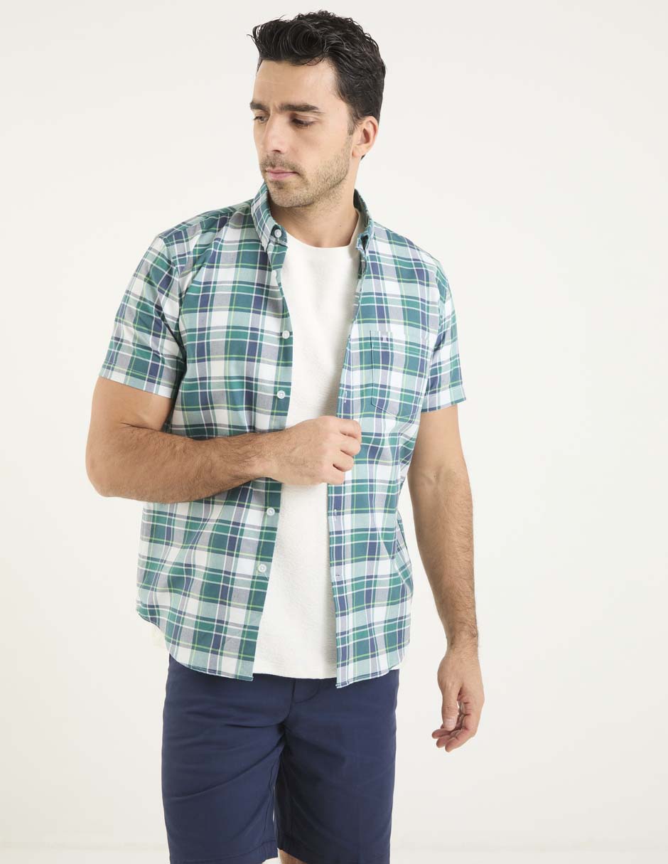 Camisa casual manga corta para hombre 1