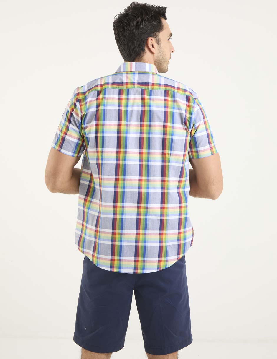 Camisa casual de algodón manga corta para hombre 4