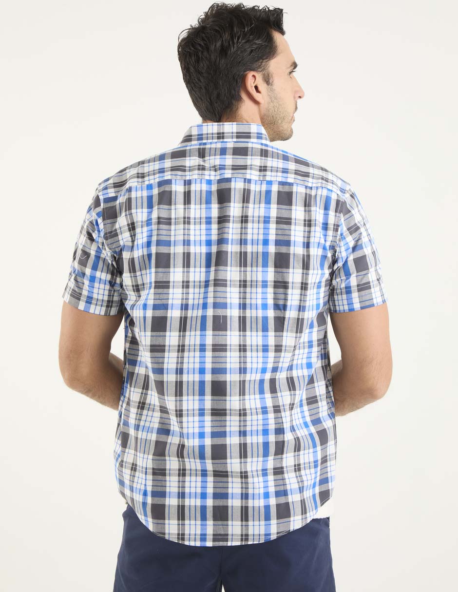 Camisa casual de algodón manga corta para hombre 5