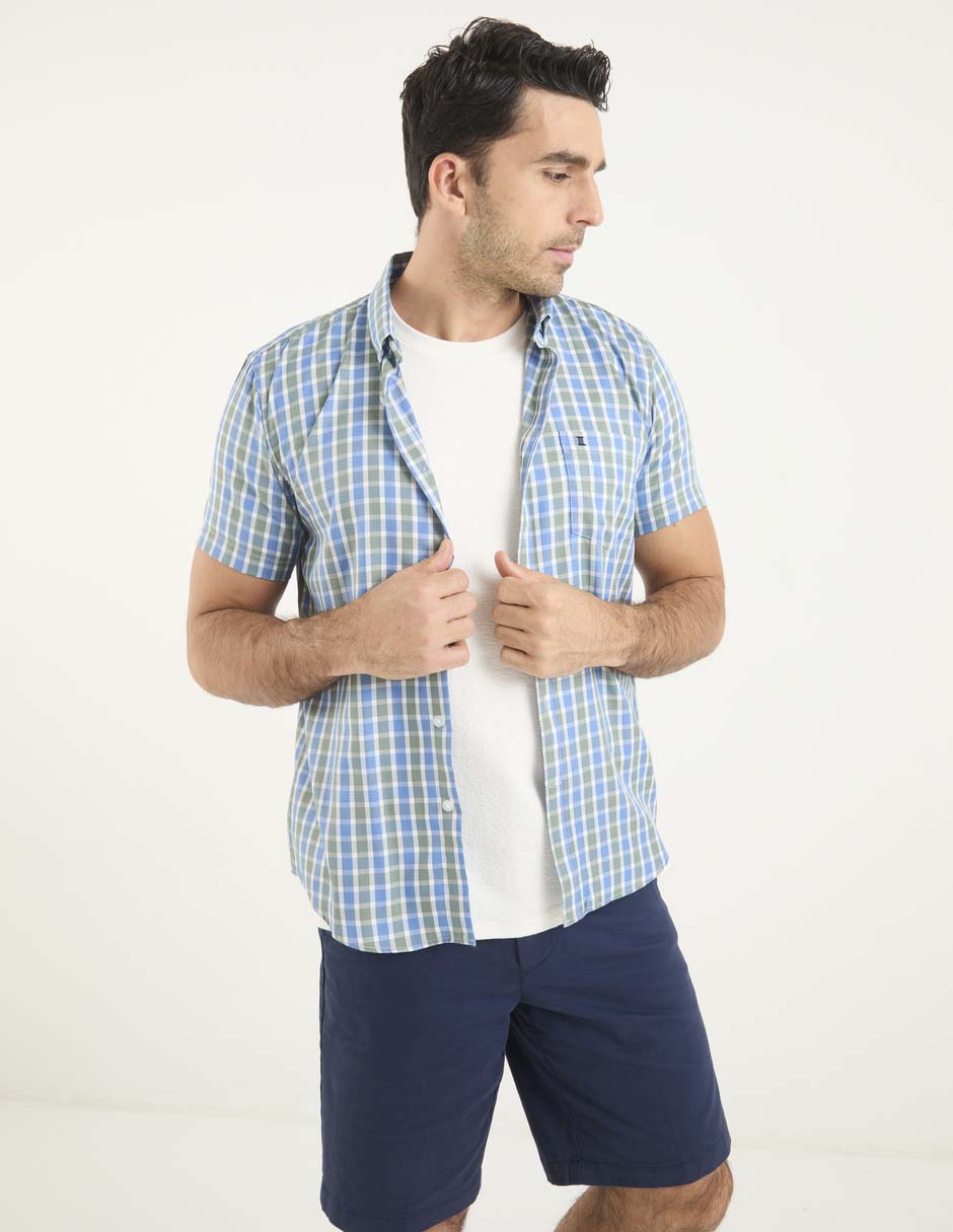 Camisa casual Dioro manga corta para hombre