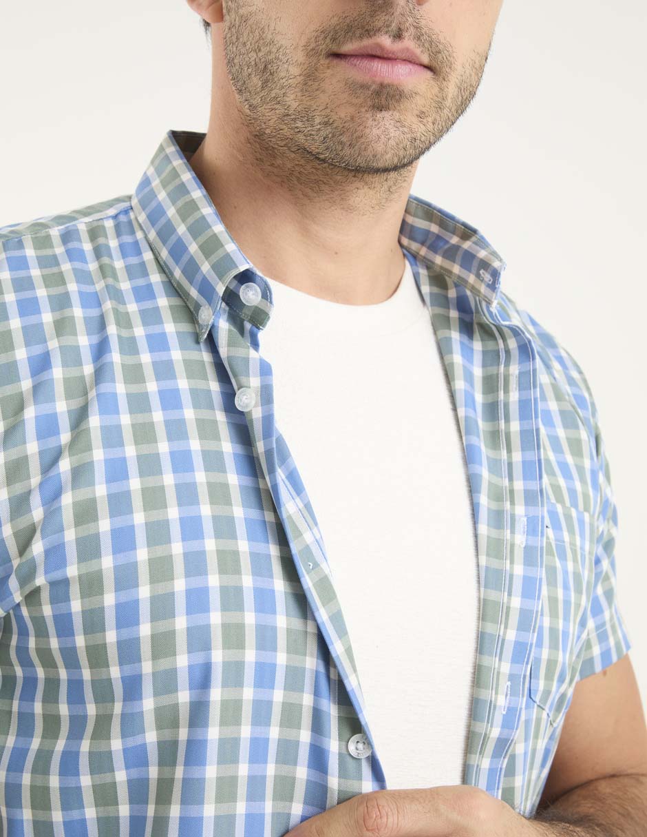 Camisa casual Dioro manga corta para hombre
