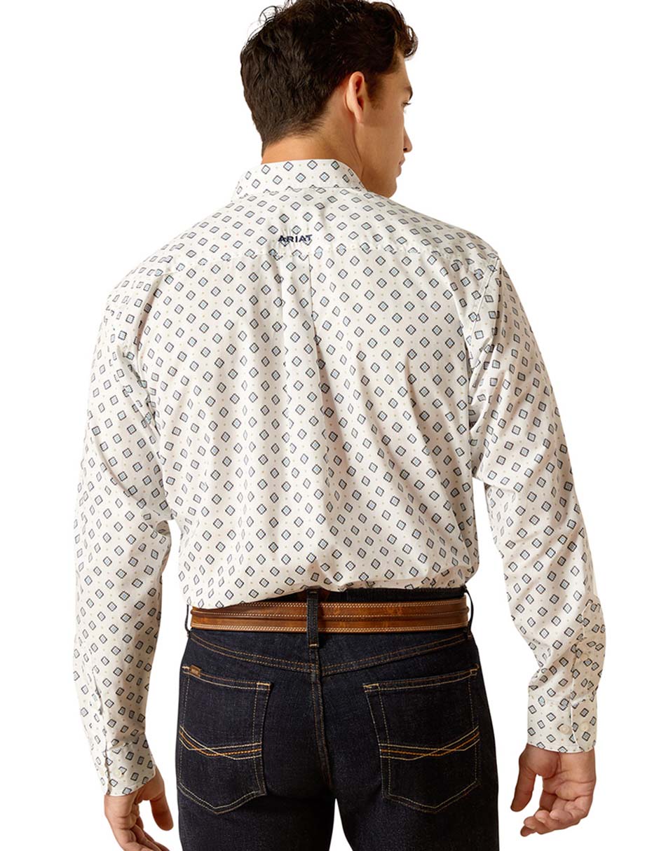 Camisa casual de algodón manga larga para hombre