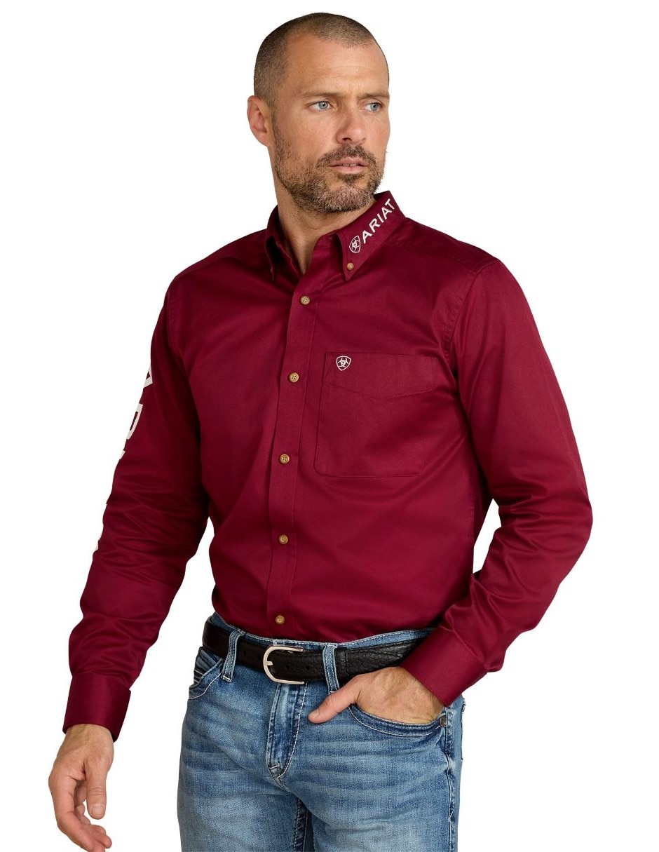 Imagen de producto Camisa casual de algodón manga larga para hombre