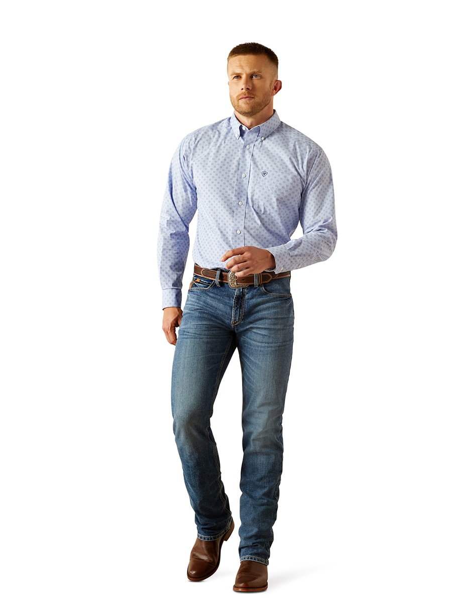 Camisa casual de algodón manga larga para hombre Camisa casual de algodón manga larga para hombre