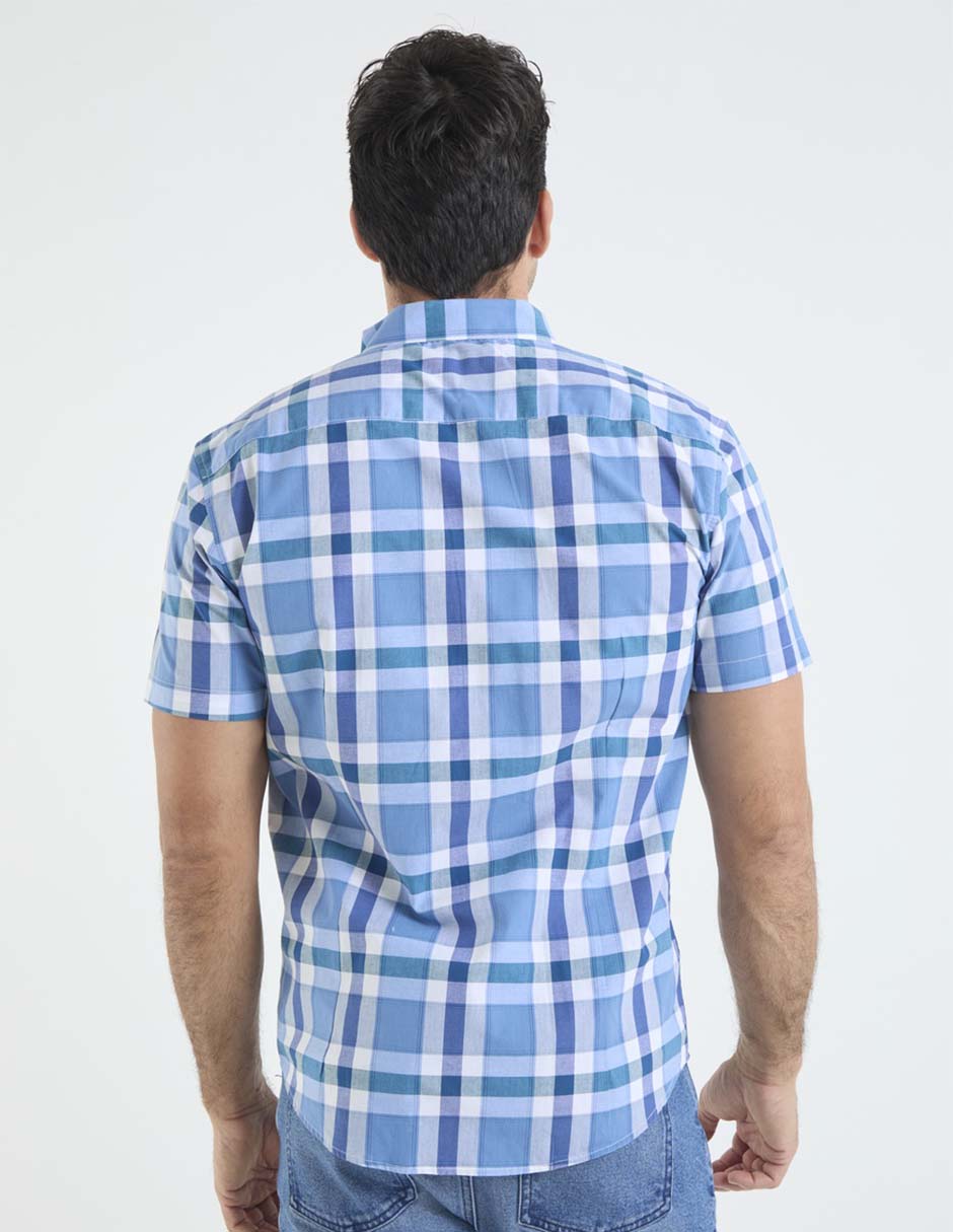 Camisa casual de algodón manga corta para hombre 5