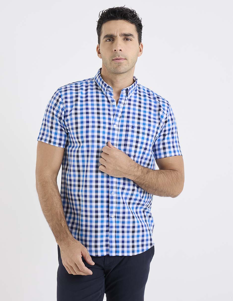 Camisa casual de bambú manga corta para hombre 1