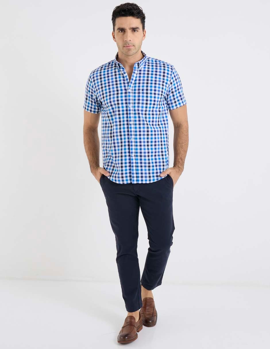 Camisa casual de bambú manga corta para hombre 6