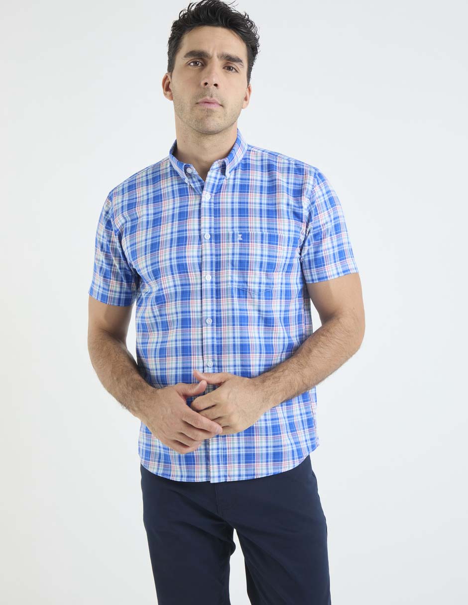 Camisa casual de algodón manga corta para hombre 1