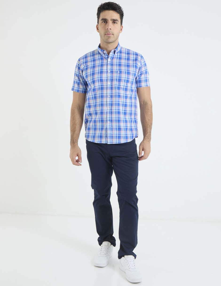 Camisa casual de algodón manga corta para hombre 6