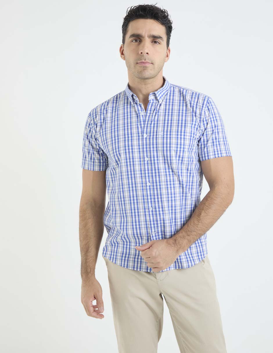 Camisa casual de bambú manga corta para hombre 1
