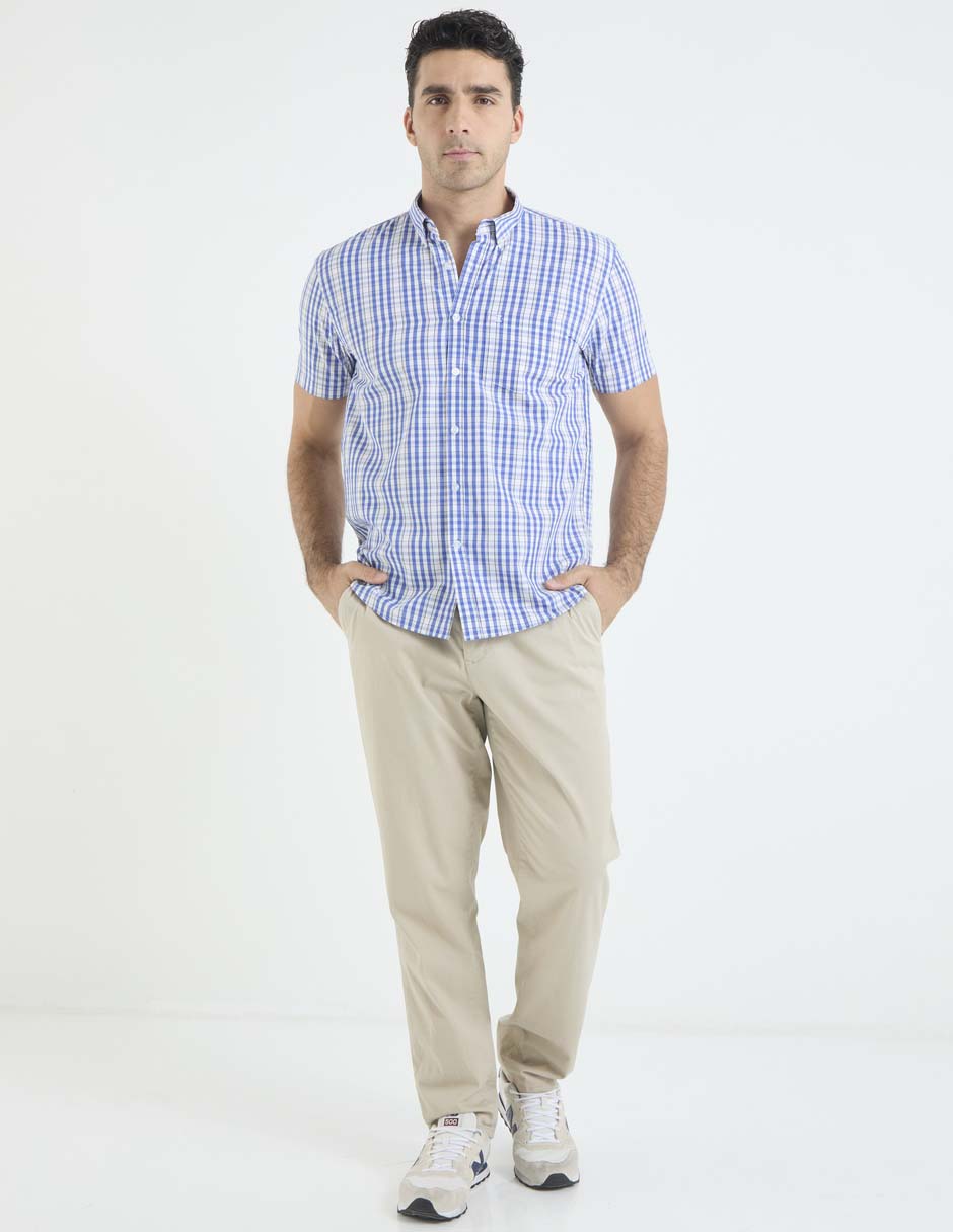 Camisa casual de bambú manga corta para hombre 6