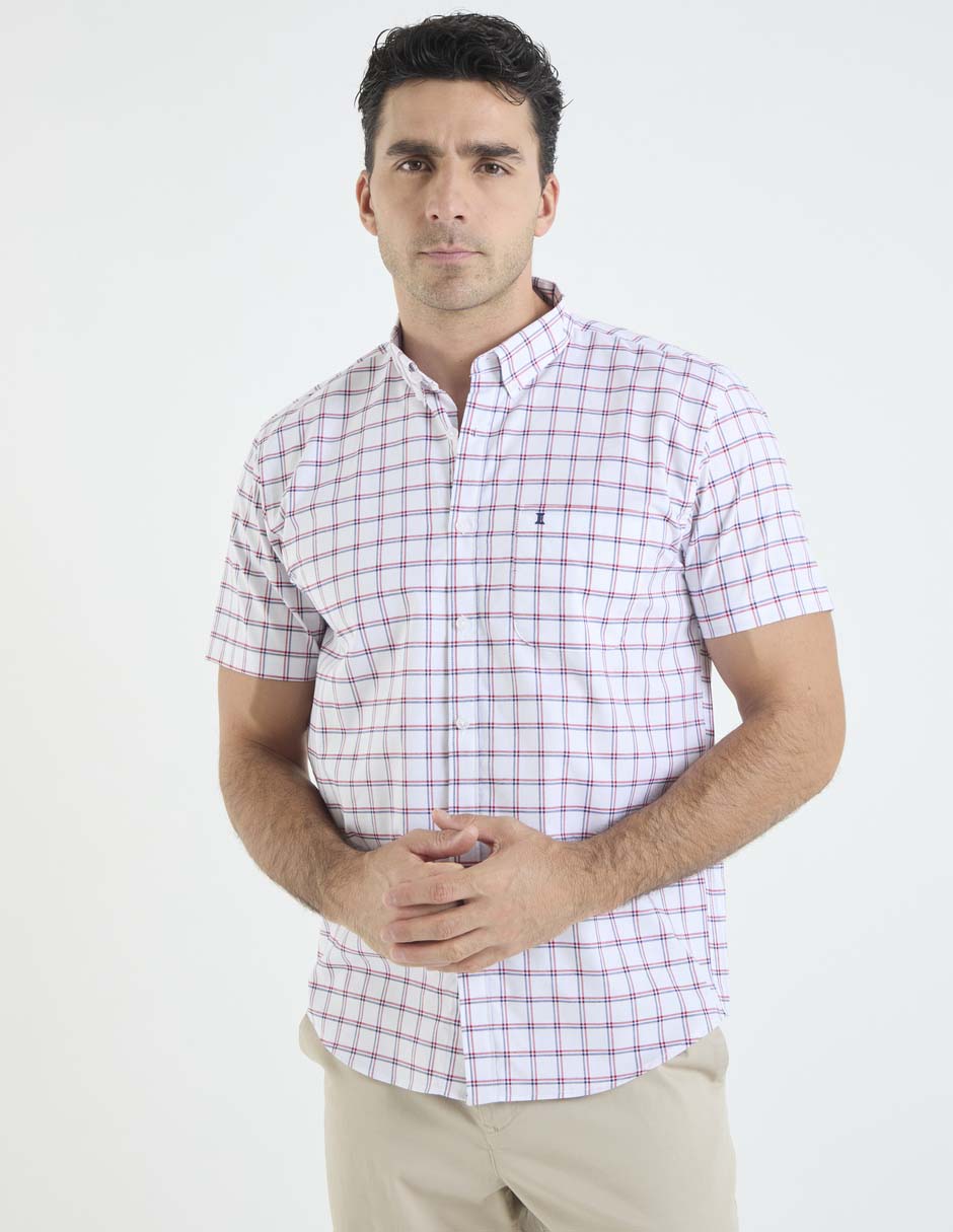 Camisa casual de algodón manga corta para hombre 1