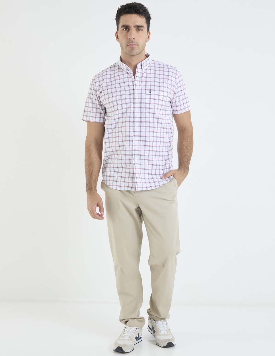 Camisa casual de algodón manga corta para hombre 6