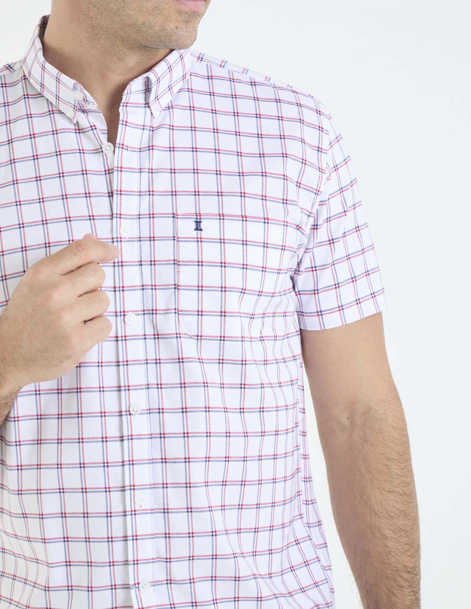 Camisa casual de algodón manga corta para hombre 7