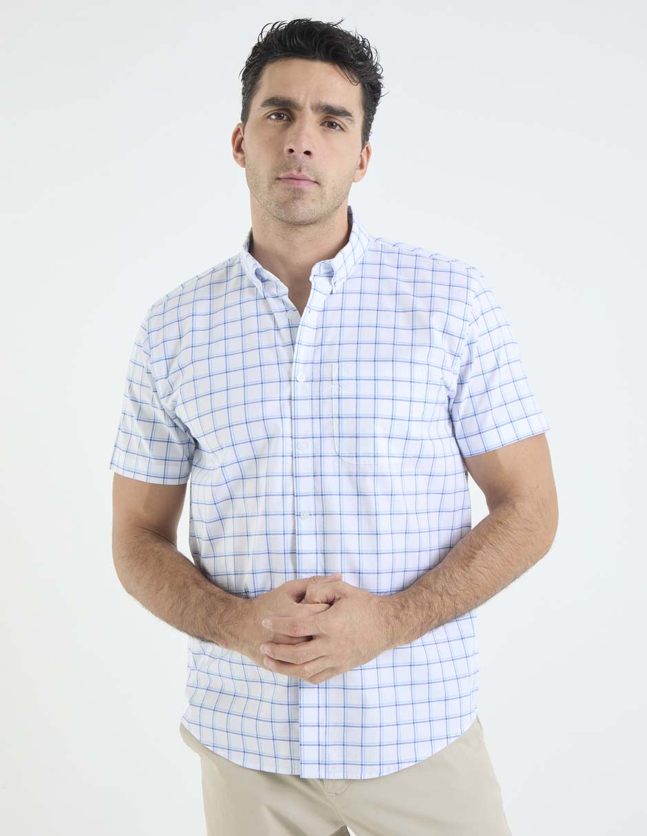 Camisa casual de algodón manga corta para hombre 1