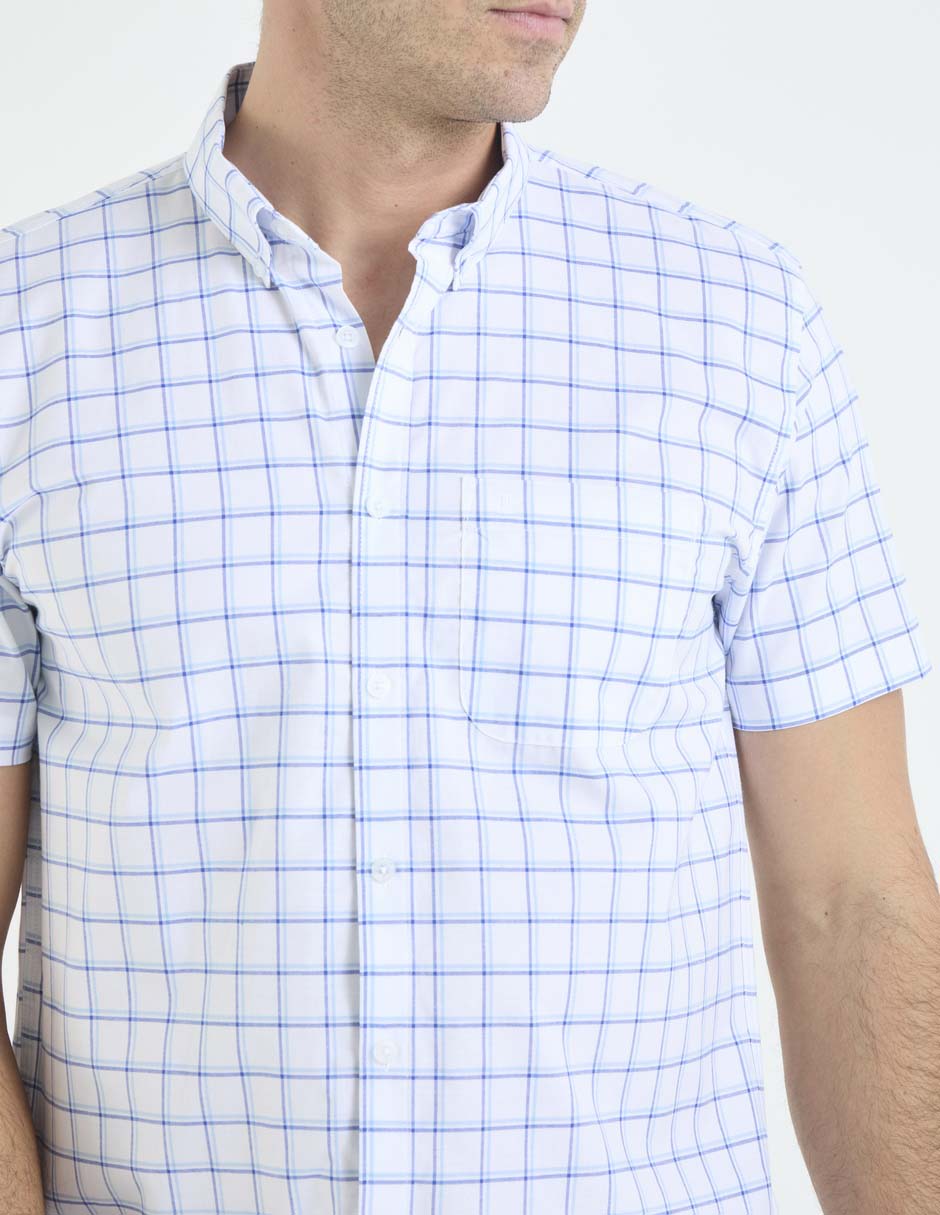 Camisa casual de algodón manga corta para hombre 7
