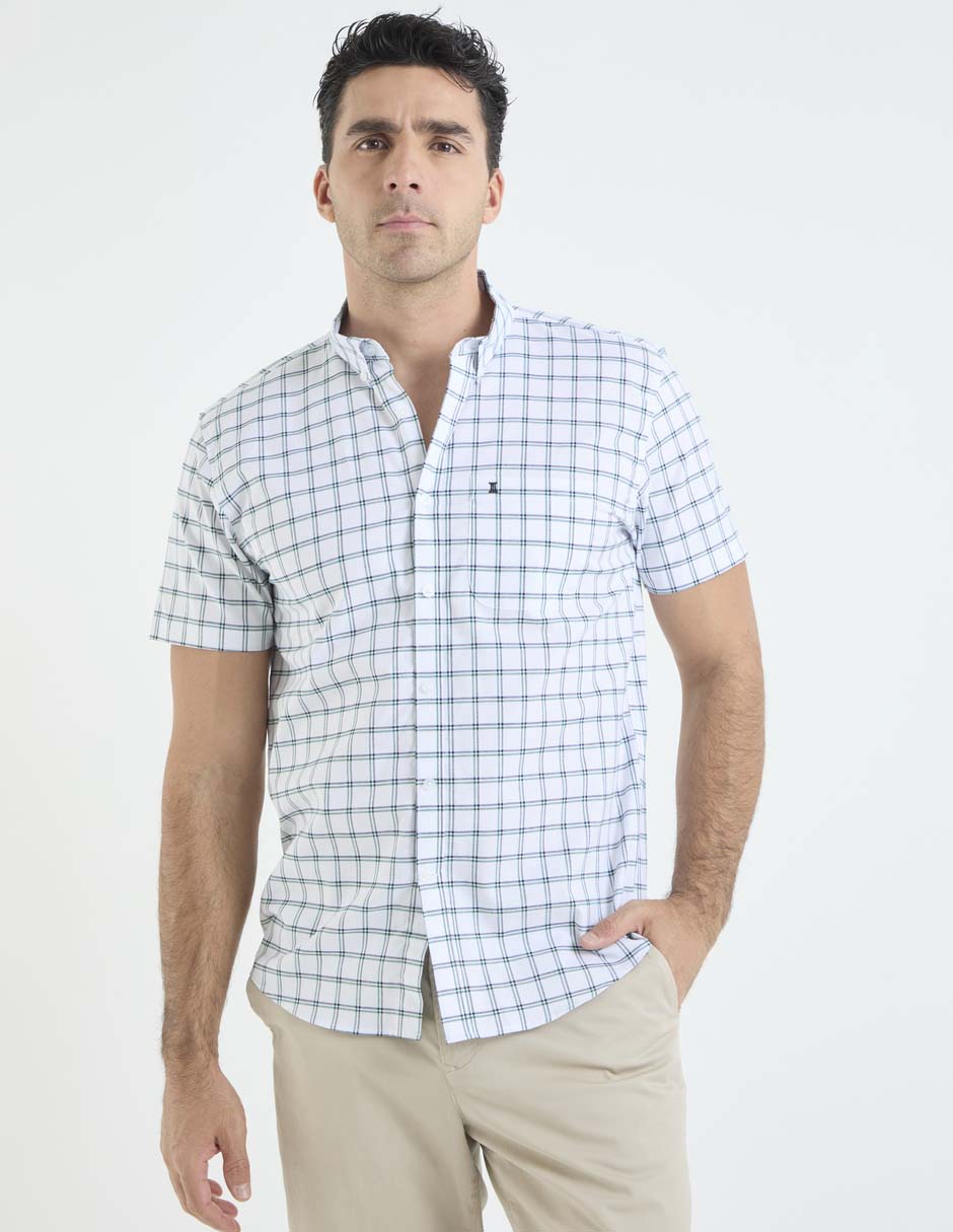Camisa casual de algodón manga corta para hombre 1