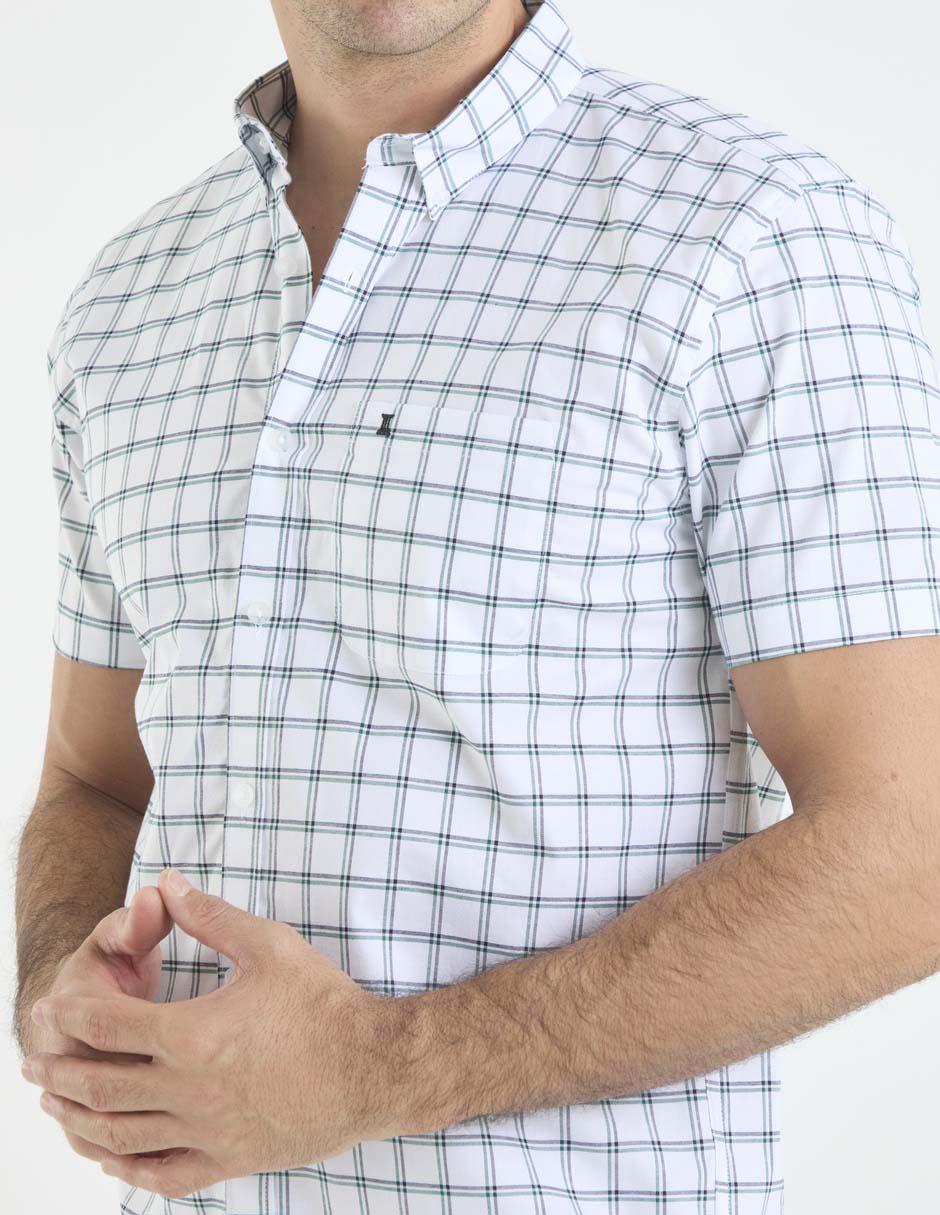 Camisa casual de algodón manga corta para hombre 7