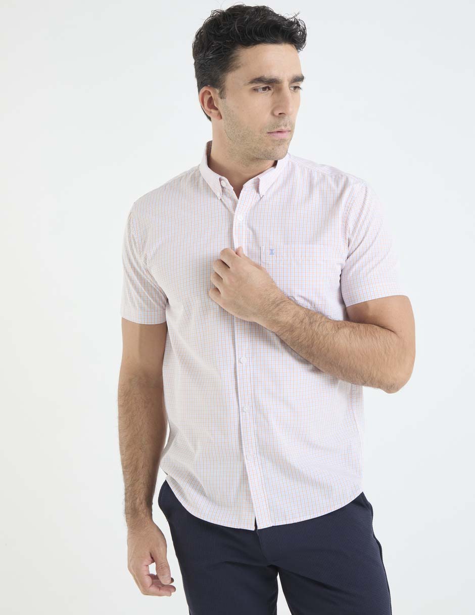 Camisa casual Dioro de bambú manga corta para hombre