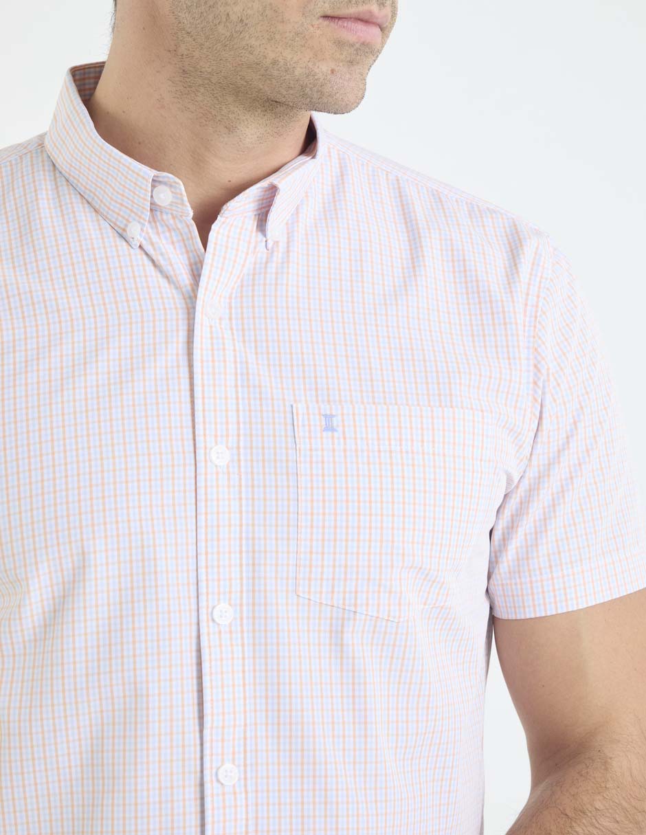 Camisa casual Dioro de bambú manga corta para hombre