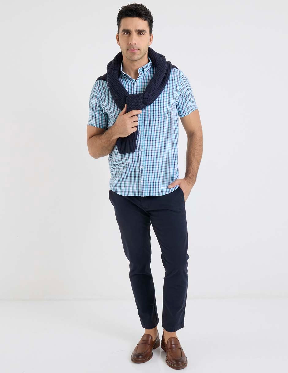 Camisa casual de bambú manga corta para hombre 5