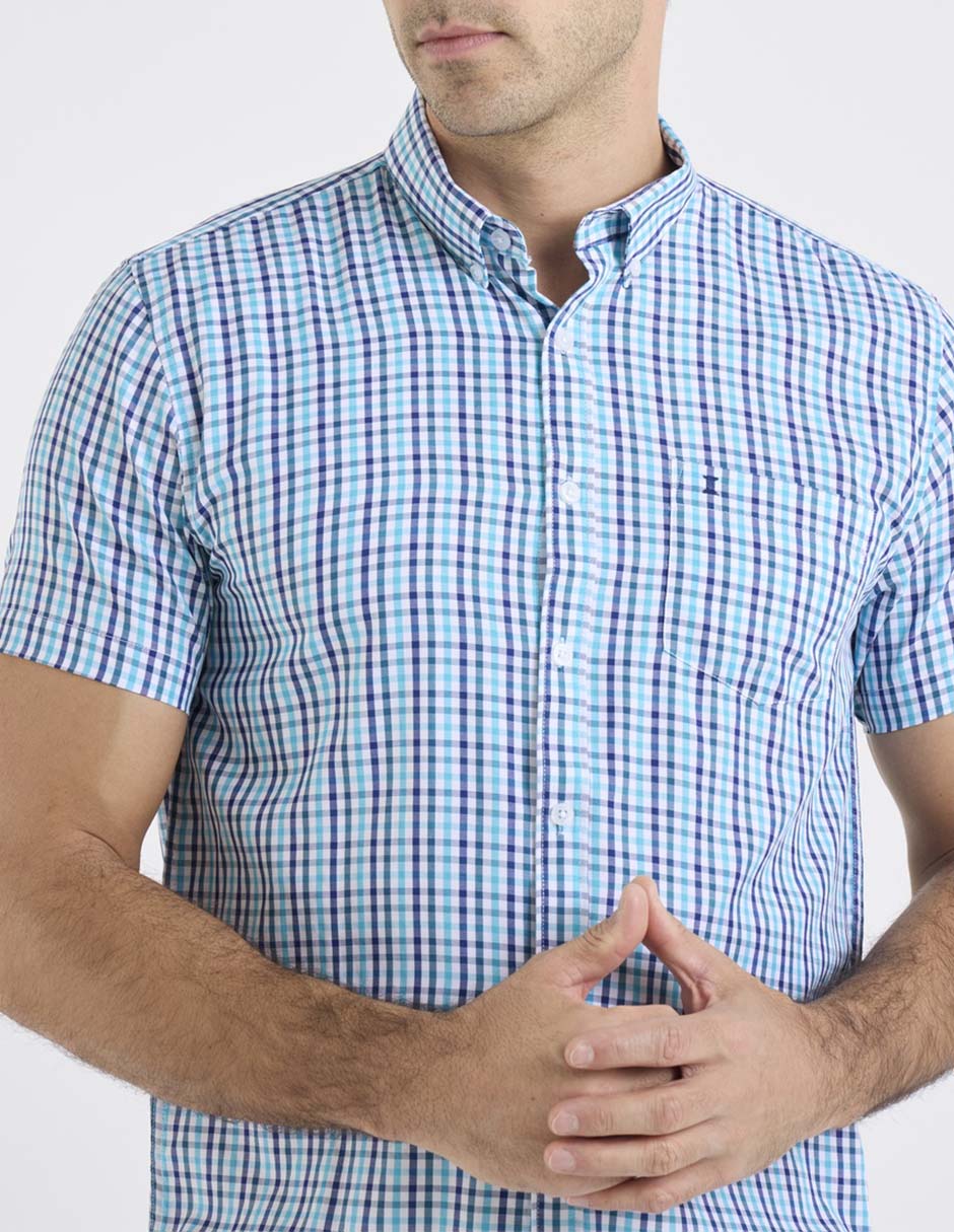 Camisa casual de bambú manga corta para hombre 6