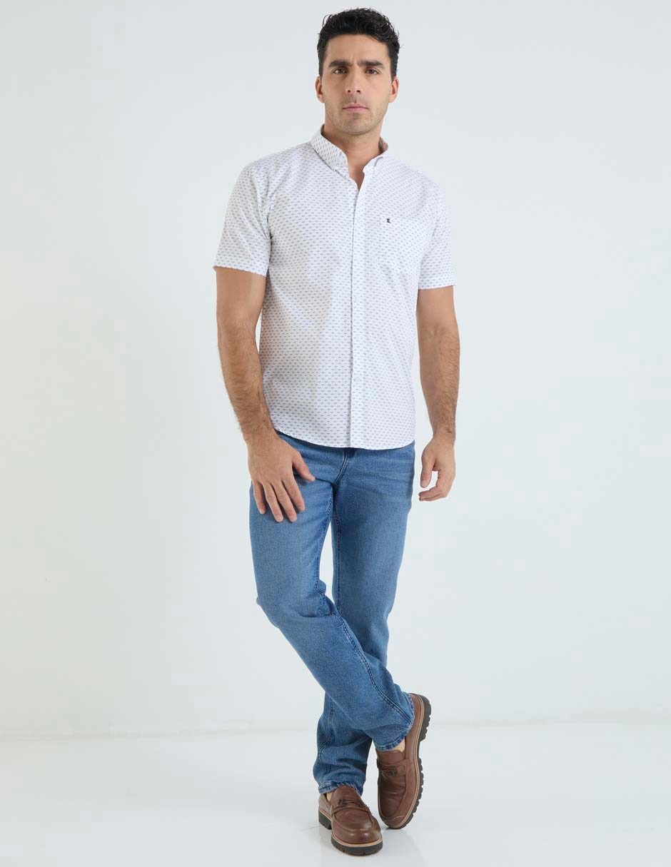 Camisa casual de algodón manga corta para hombre 6
