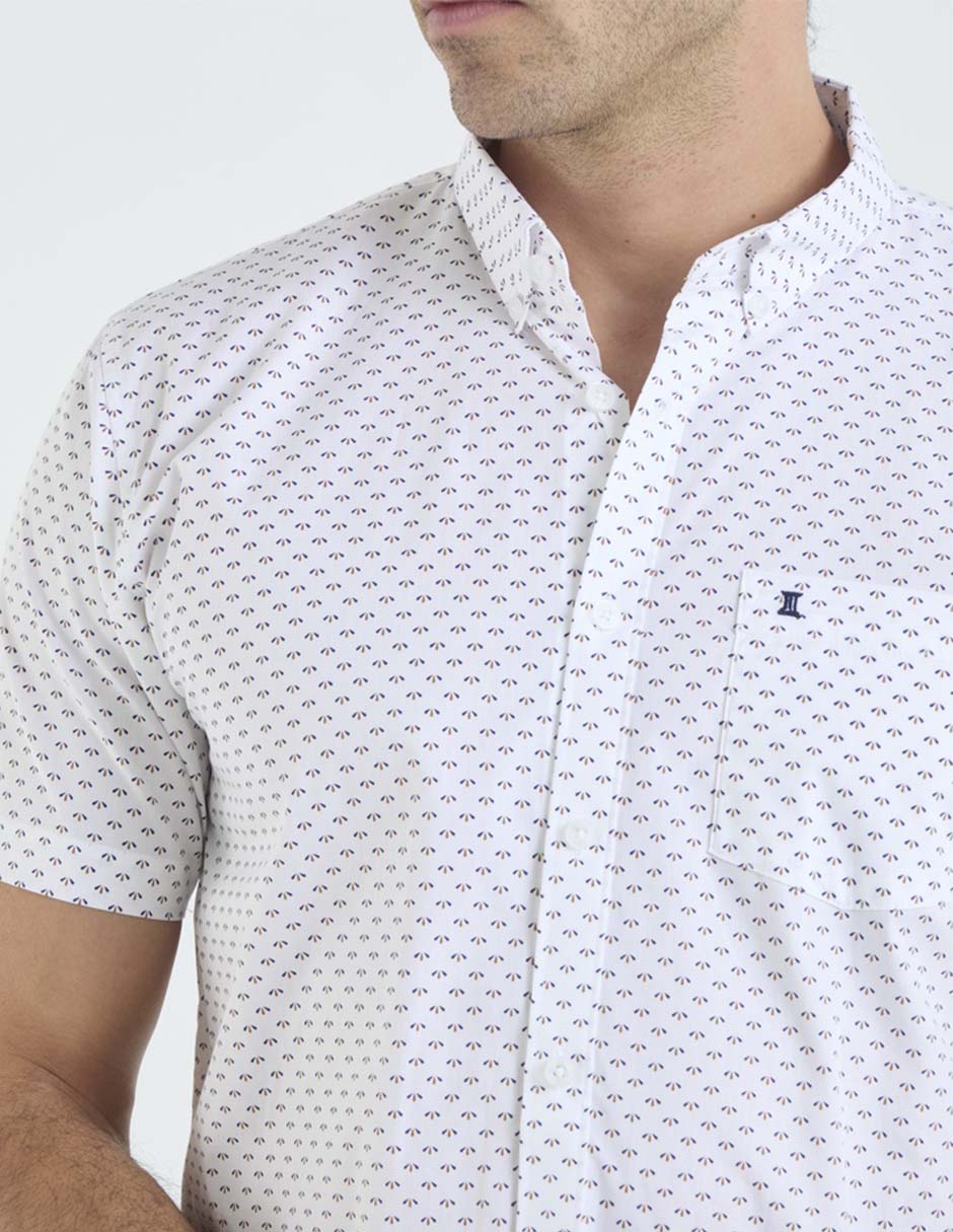 Camisa casual de algodón manga corta para hombre 7