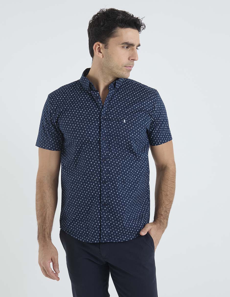 Camisa casual de algodón manga corta para hombre 1
