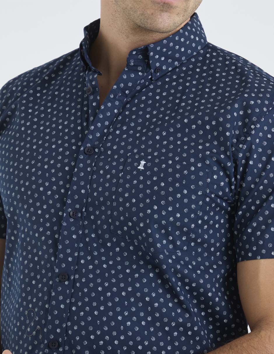 Camisa casual de algodón manga corta para hombre 7
