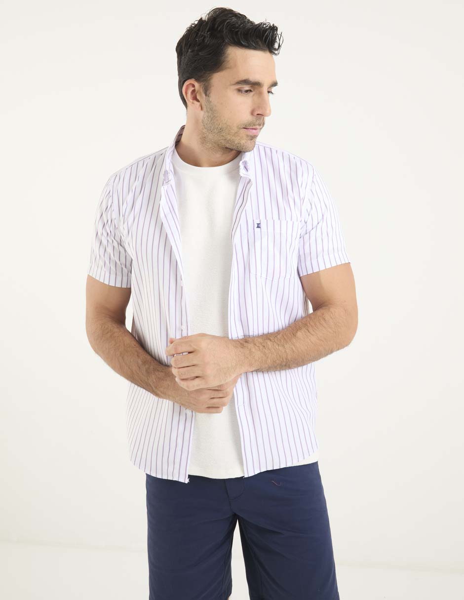 Camisa casual manga corta para hombre 1