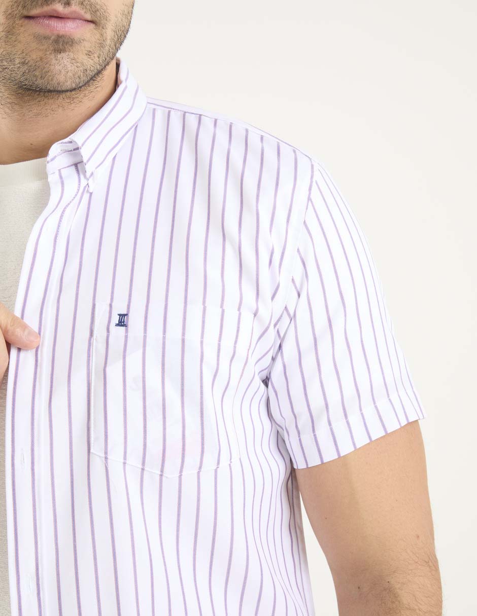 Camisa casual manga corta para hombre 7