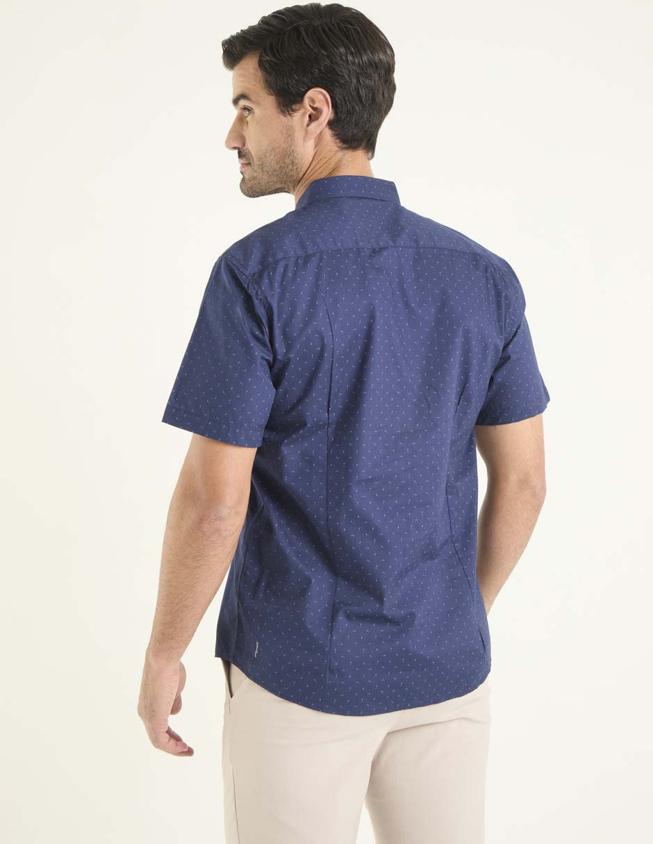 Camisa casual Dioro de algodón manga corta para hombre