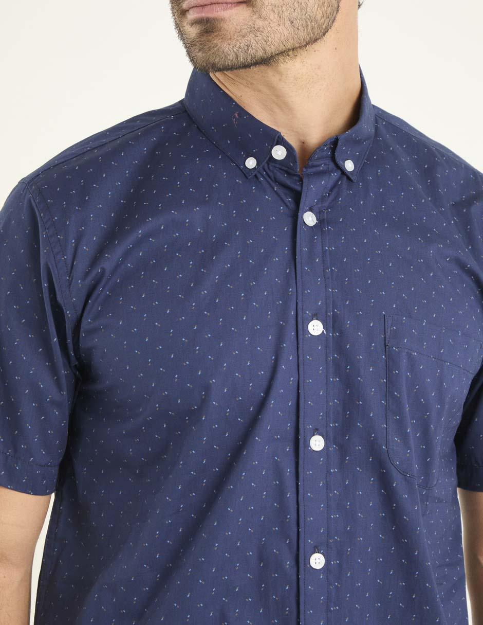 Camisa casual Dioro de algodón manga corta para hombre