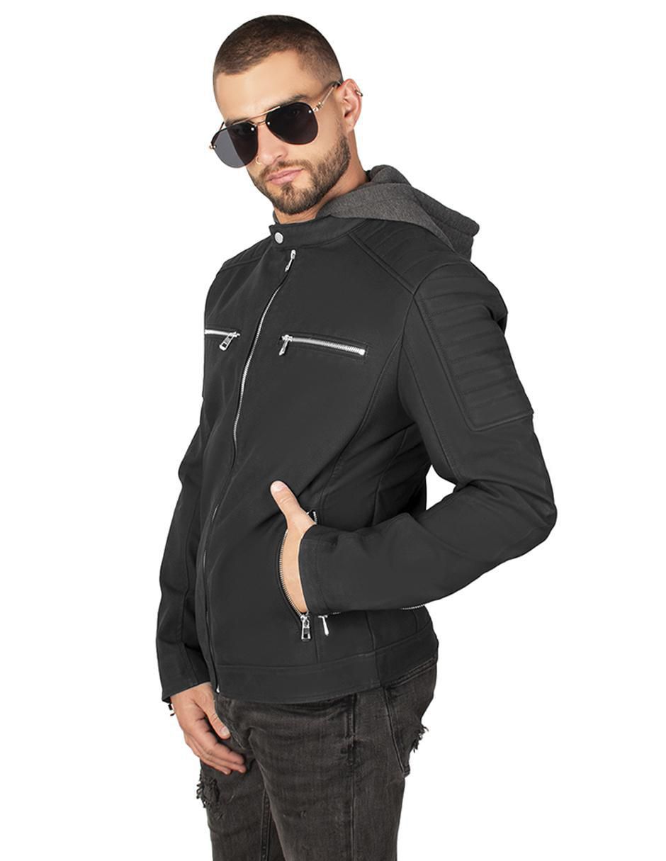 Chamarra casual con capucha para hombre 3