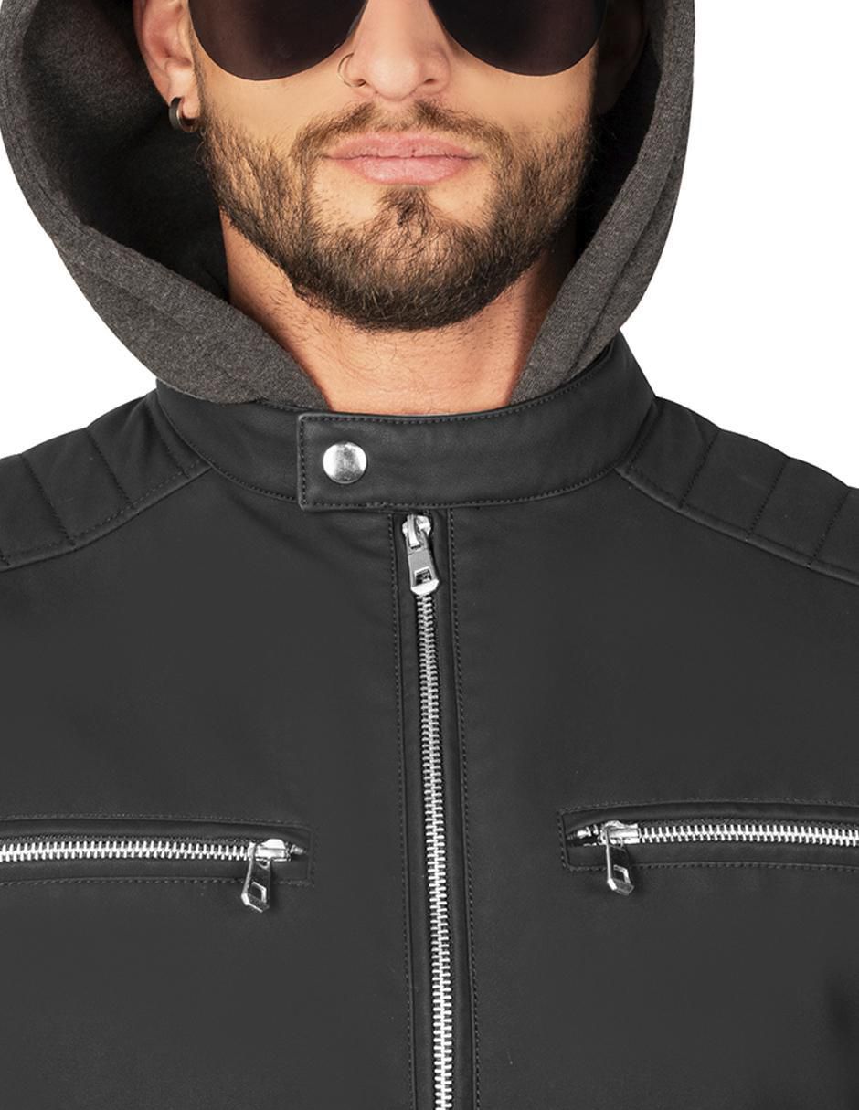 Chamarra casual con capucha para hombre 4