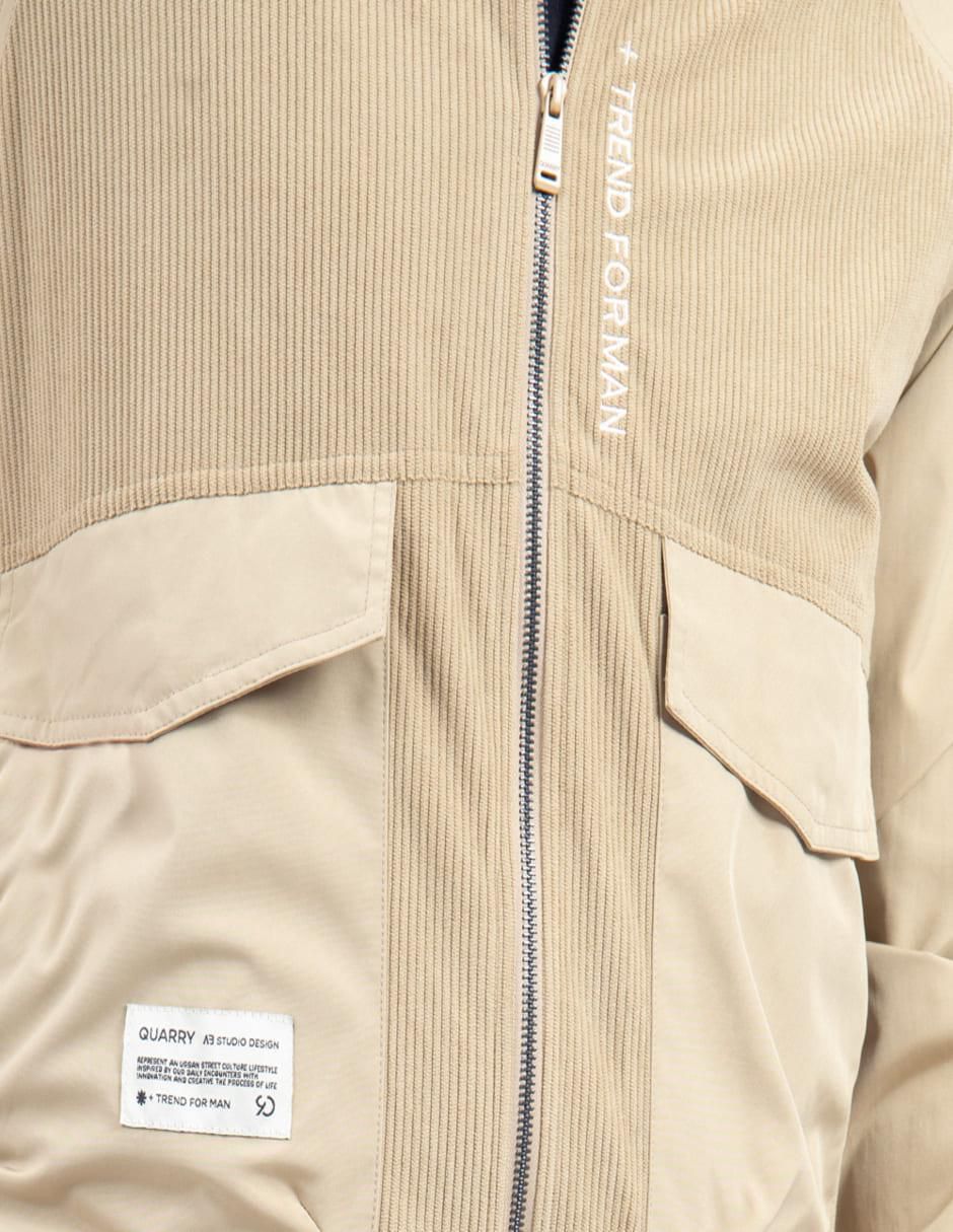 Chamarra bomber Quarry con bolsillos para hombre