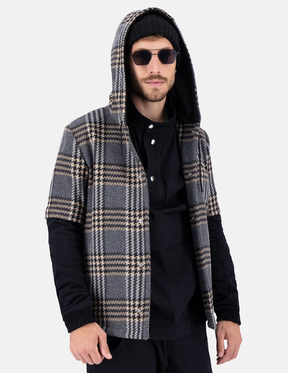 Chamarra casual impermeable capucha y bolsa para hombre Chamarra casual impermeable capucha y bolsa para hombre