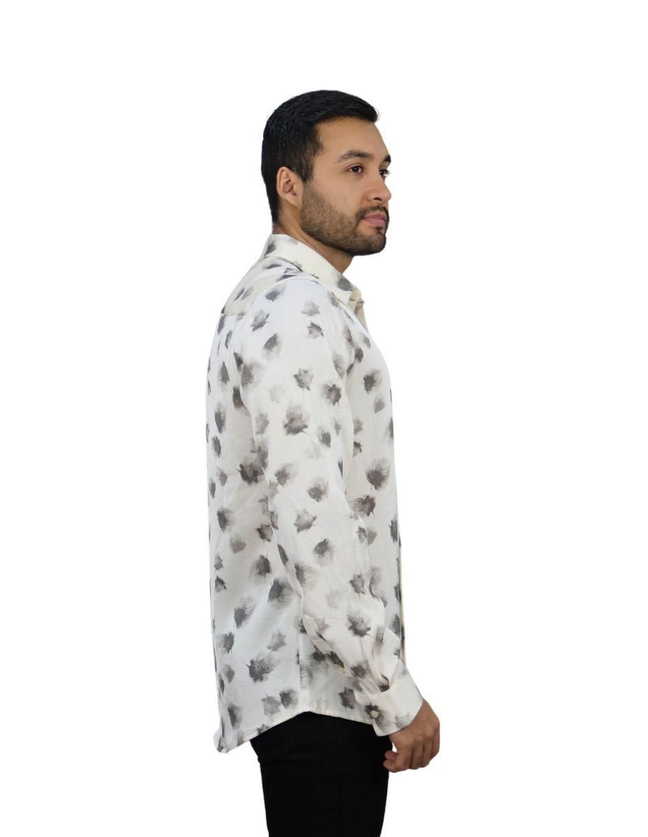 Camisa formal manga larga para hombre 4