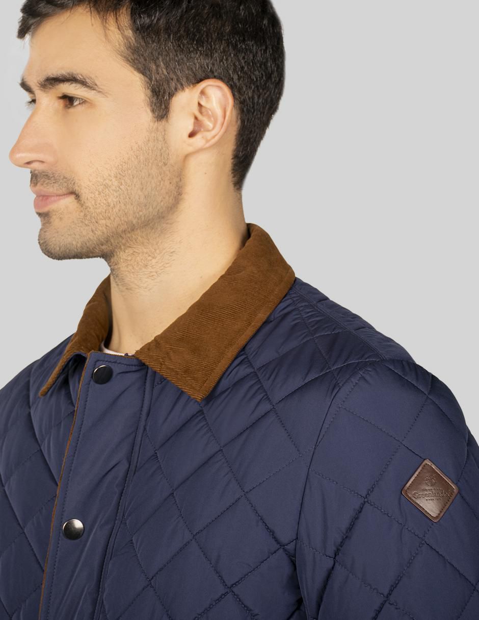 Chamarra capitonada cuello a contraste para hombre 3