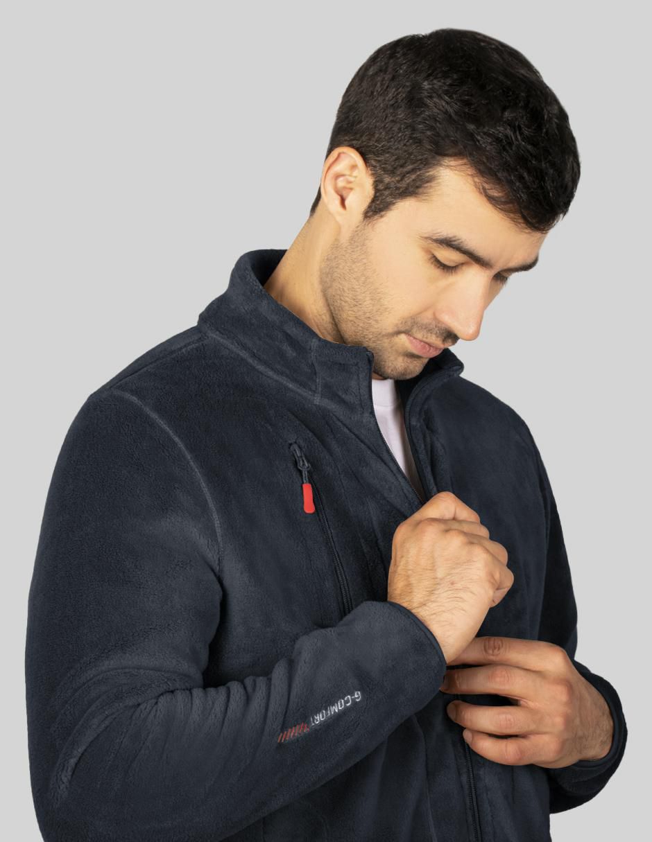 Chamarra casual con bolsillos para hombre 4