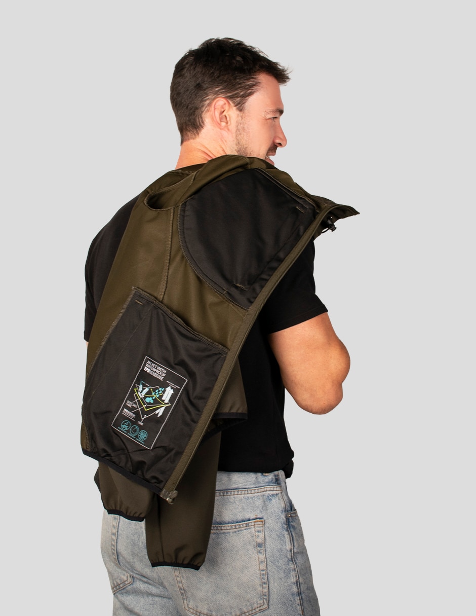 Chamarra casual impermeable con capucha para hombre 2