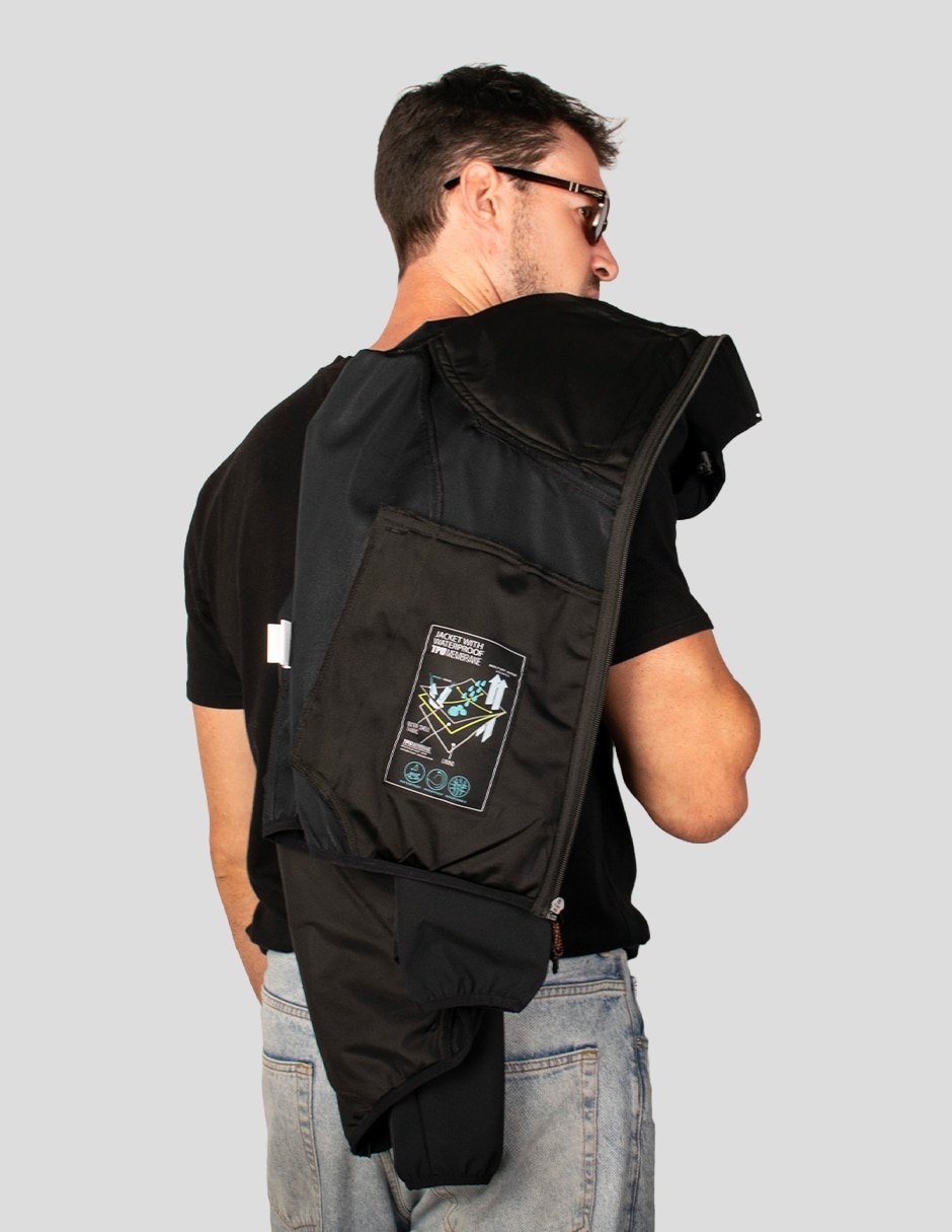 Chamarra casual Estilo reducido en talla impermeable con capucha para hombre 6