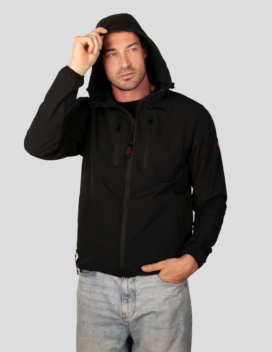 Chamarra casual Estilo reducido en talla impermeable con capucha para hombre 7