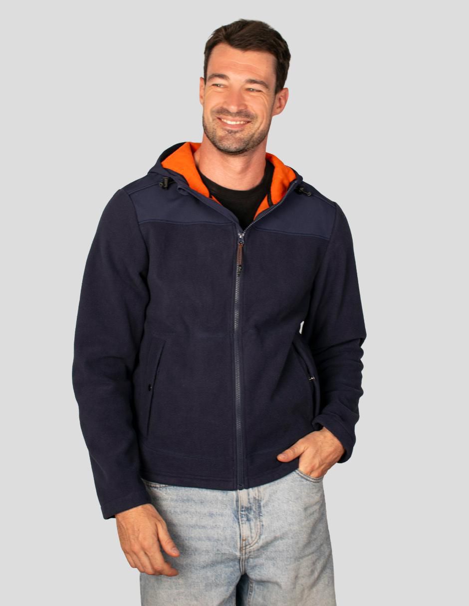 Chamarra casual impermeable con capucha para hombre