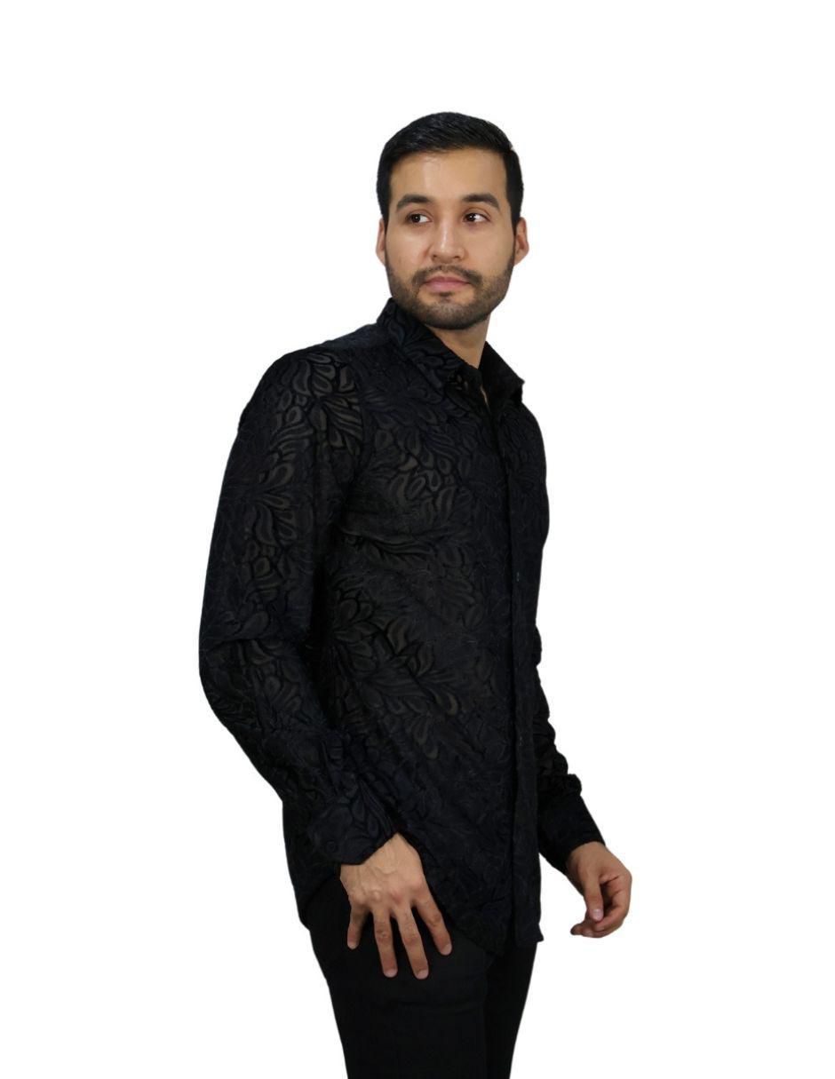 Camisa casual manga larga para hombre 2