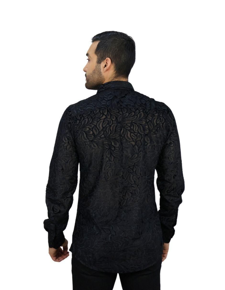 Camisa casual manga larga para hombre 5