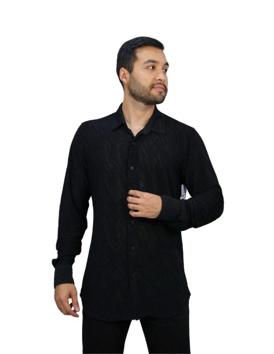 Camisa casual manga larga para hombre